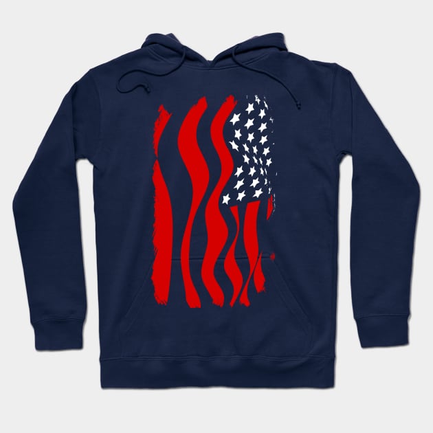 Cool American Flag Hoodie by Mi Bonita Designs